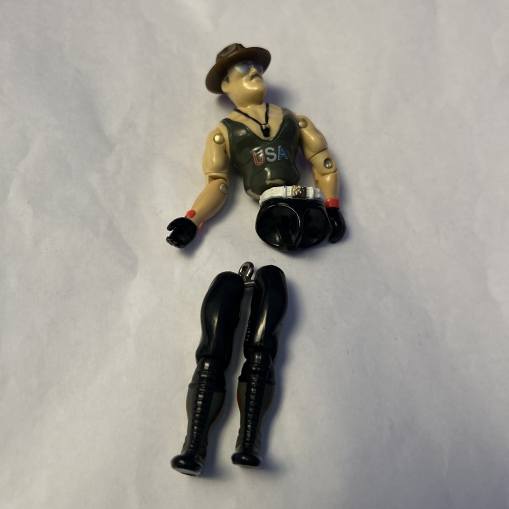 Sgt Slaughter V1 G.I. Joe 1985 Hasbro Vintage Action Figure 3.75" Broken O-Ring